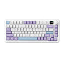 Ajazz AK820 Max RGB Tri-Mode 75% 82-Keys Gasket-mounted Hot Swappable Mechanical Keyboard (Purple/White/Blue) (Magnetic Switch)