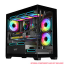 DarkFlash DS900M Luxury M-ATX Front & Side Glass Panel PC Case (Black)