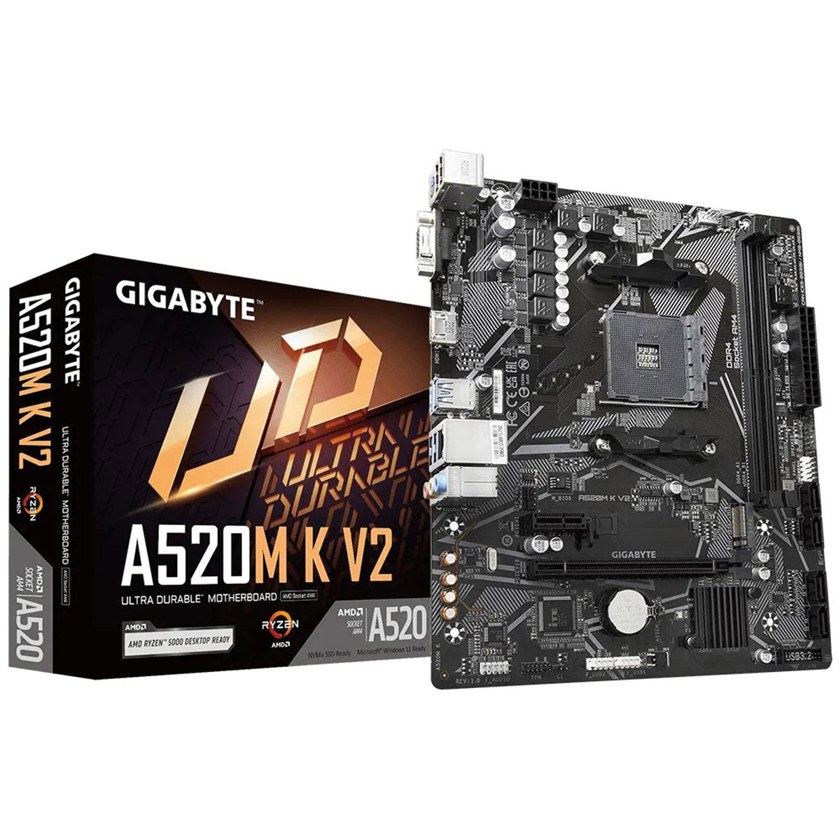 Gigabyte AMD A520M K V2 AM4 Ultra Durable Motherboard