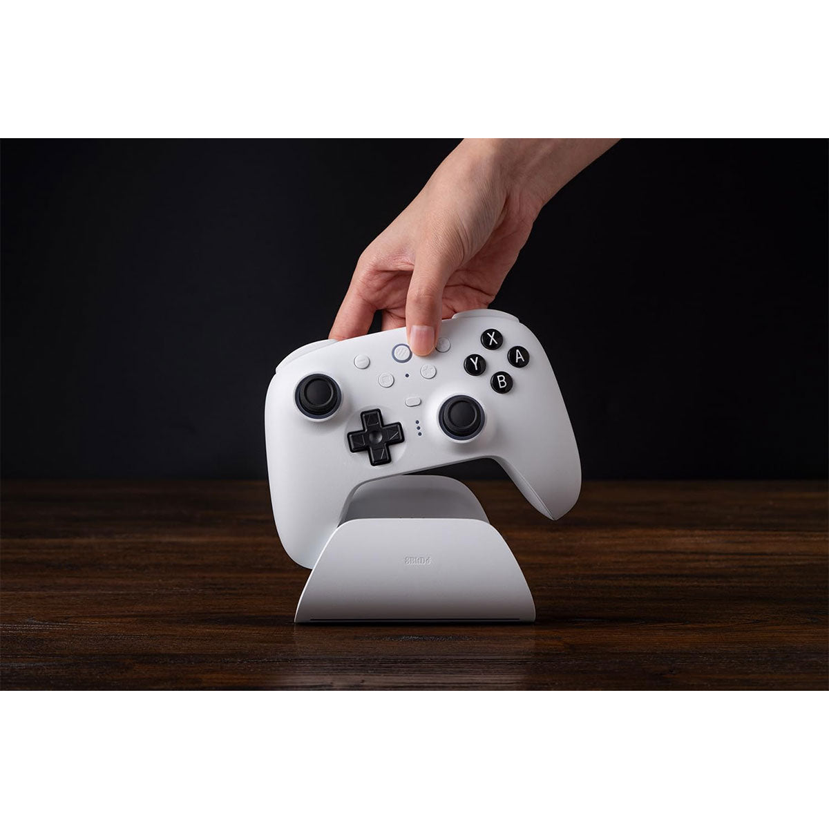 8BitDo Ultimate 2 Bluetooth Controller with TMR Joysticks, Switchable Hall Effect/Tactile Triggers, Vibration & Motion Control, RGB Fire Ring with Charging Dock for Nintendo Switch/Windows PC/N-Switch Pro Controller (Black, White) (80ND)