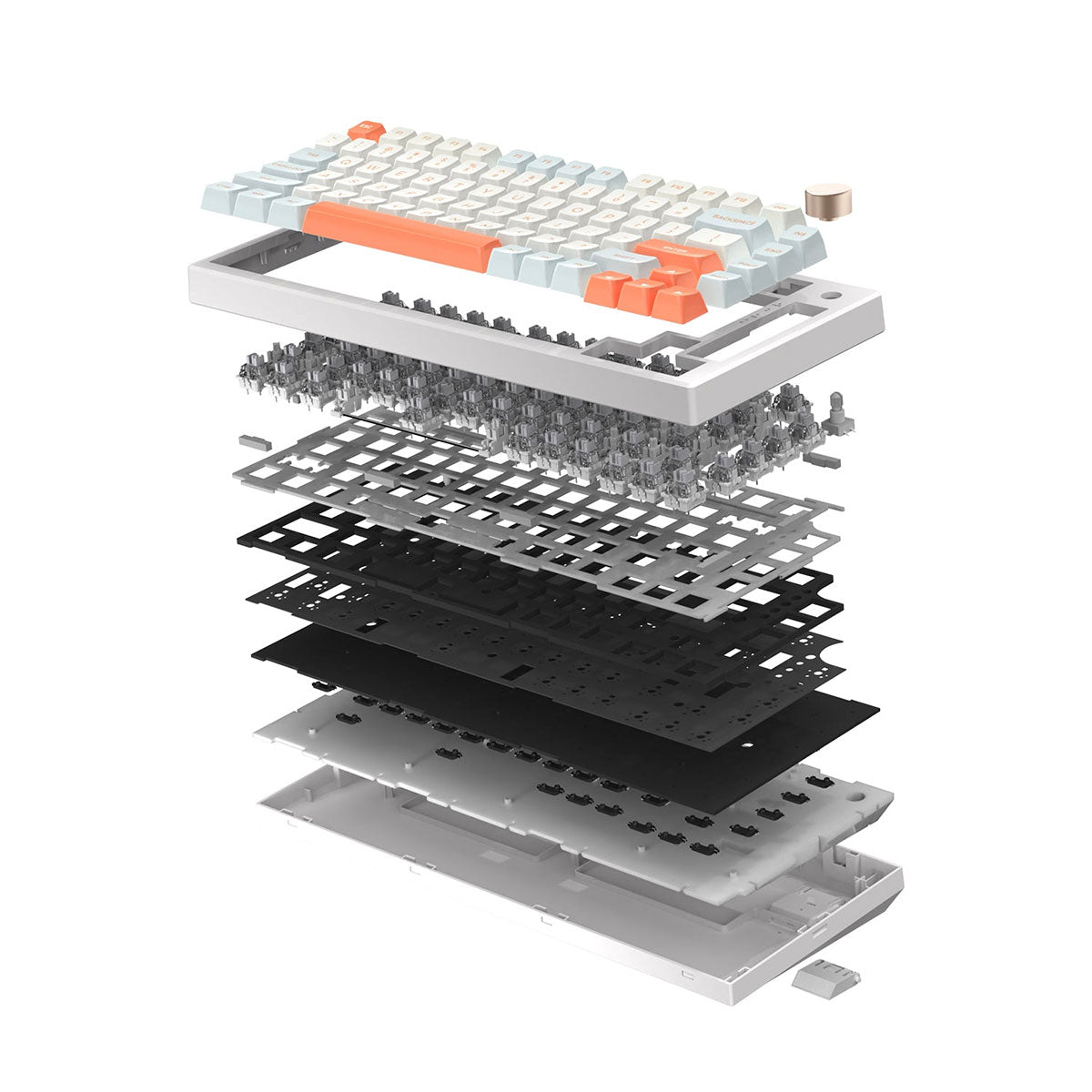 VGN N75 Pro 82 Keys Tri-Mode Mechanical Keyboard (Orange)