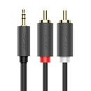 Ugreen 3.5mm Male To 2 RCA Male Audio Cable - Gray (1.5M, 2M, 3M, 5M)