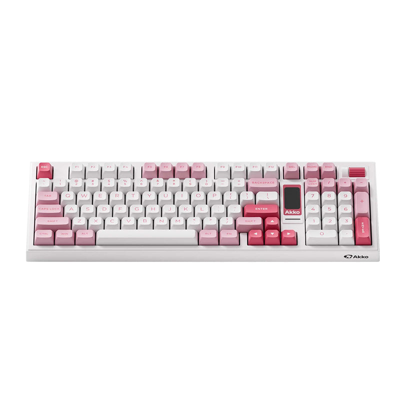 Akko 5098B Prunus Lannesiana Multi-Mode RGB Hot-Swappable Mechanical Keyboard with 1.47" LCD Screen (Akko V3 Piano Pro Switch)