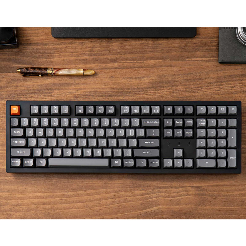 Keychron K10 Max QMK Fully Assembled RGB Backlight Hot-Swappable Full-Size Wireless Mechanical Keyboard - Black (Super Banana Switch, Super Brown Switch, Super Red Switch) (K10M-H4, K10M-H3, K10M-H1)