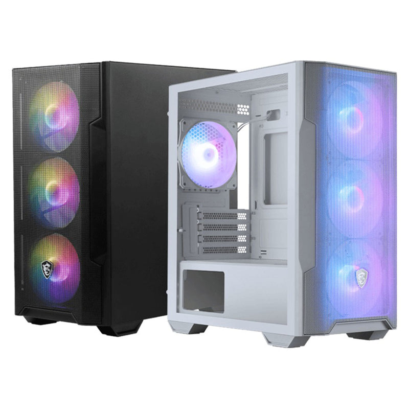 MSI MAG Forge M100R Micro ATX Tower PC Case: 4 Expansion Slots, 11.81 inches Maximum GPU Length, 3 x 120mm Pre-installed front Fans, 1 x 120mm Rear Fan - White MSI MAG Forge M100R Micro ATX Tower PC Case: 4 Expansion Slots, 11.81 inches Maximum GPU Length, 3 x 120mm Pre-installed front Fans, 1 x 120mm Rear Fan - White