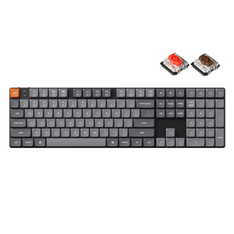 Keychron K5 Max QMK/VIA RGB Backlight Hot-Swappable Wireless Custom Mechanical Keyboard (Low Profile Gateron Mechanical Brown Switch/Red Switch) (K5M-H3, K5M-H1)