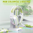 Onikuma X13 RGB Colorful Lighting Wired Gaming Headset with Noise Cancelling Microphone (White)