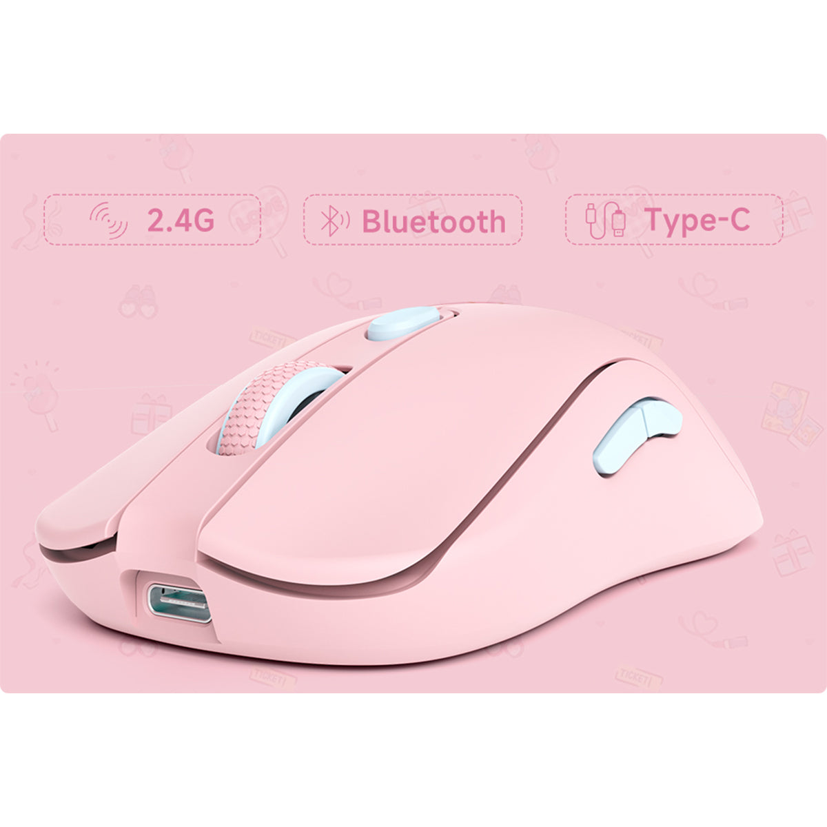 Akko AG ONE 8K Wireless Tri-Mode Gaming Mouse (My Melody)