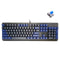 E-Yooso K-600 Ice Blue Single Light 104 Keys Wired Mechanical Keyboard Black (Blue Switch)
