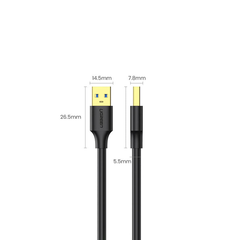 UGreen USB 3.0 a Male To Male Cable - 0.5M (Black) (US128/10369)