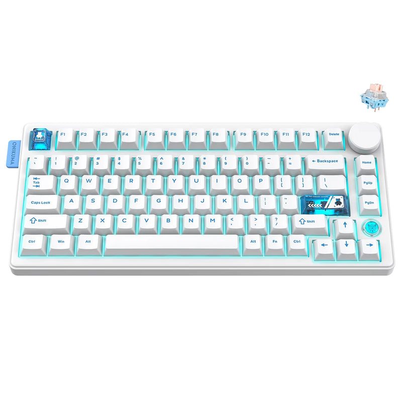 Onikuma MT706 Tri-Mode RGB 81 Keys Mechanical Keyboard with Knob