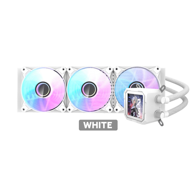 DarkFlash Wave DV360S ARGB AIO 360mm Liquid CPU Cooler (Black, White)