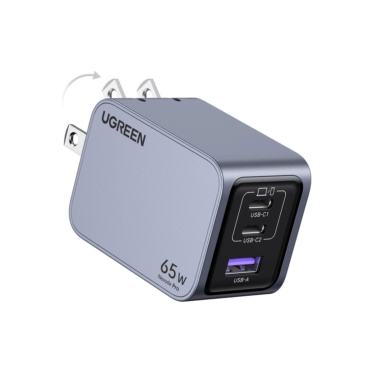 UGreen Nexode Pro 3-PORT 65W Gan Tech Fast Charger (Grey) (X755/25870)