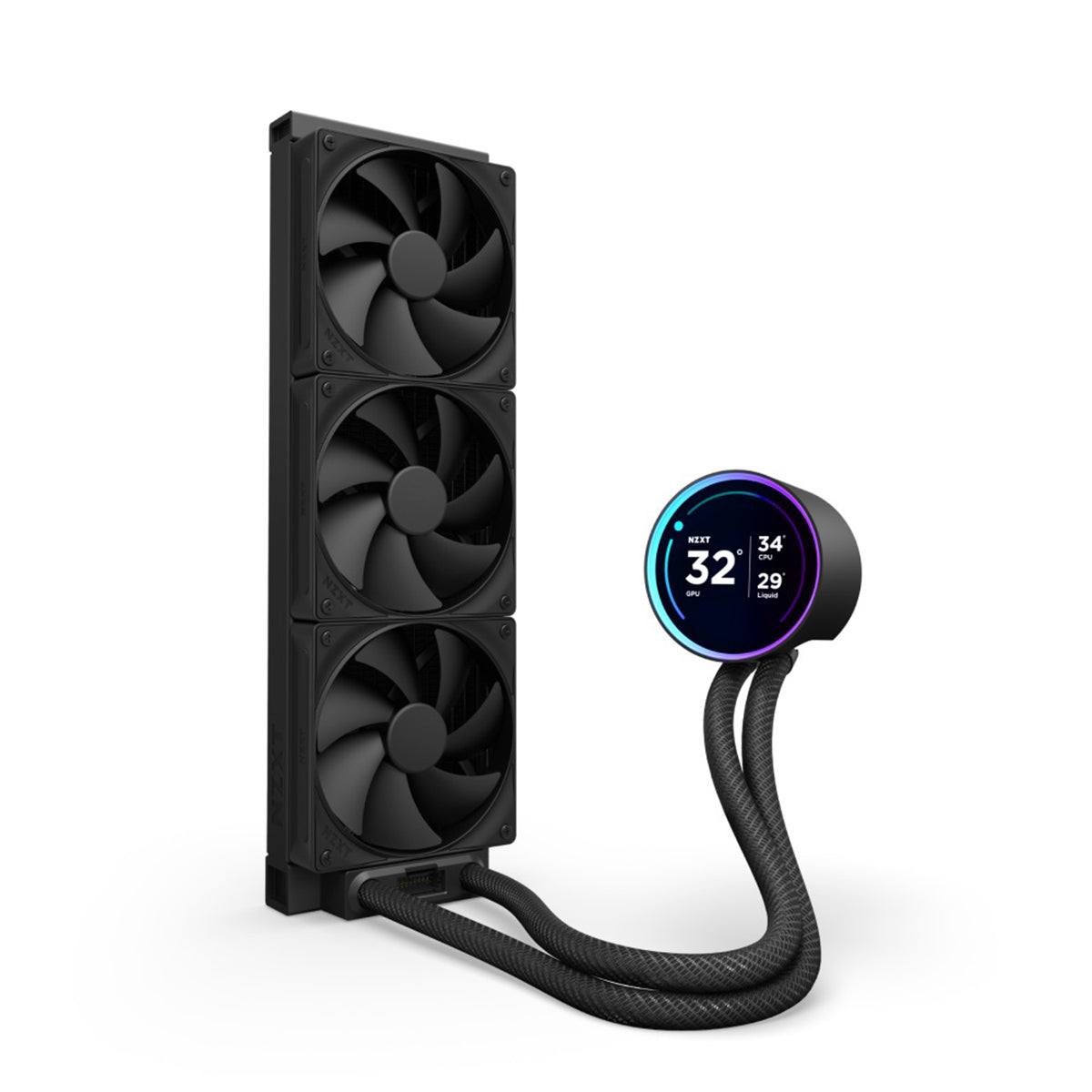 NZXT Kraken Elite 360 360mm AIO Liquid Cooler with IPS LCD & Static Pressure Fans (Black) (RL-KN36E-B2)