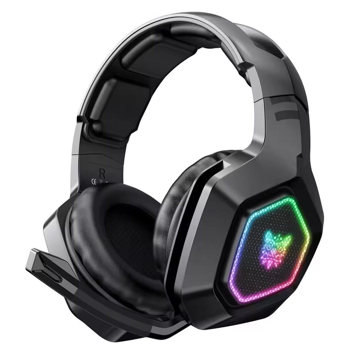 Onikuma B100 RGB Tri-Mode Gaming Headset (Black, White)
