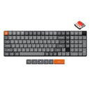 Keychron K17 Max QMK RGB Backlight Hot-Swappable Wireless Custom Mechanical Keyboard (Low Profile Gateron Mechanical Brown Switch/Red Switch) (K17M-H3, K17M-H1)