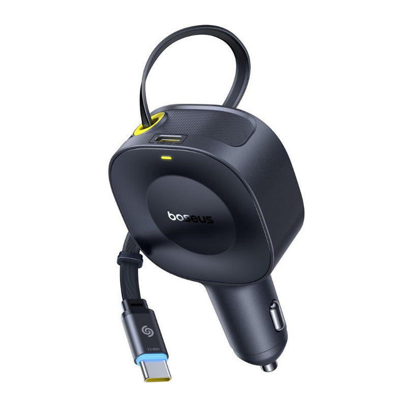 Baseus PrimeTrip VR2 Car Charger with Retractable Cable C+C 30W (Cosmic Black) (C0206400)