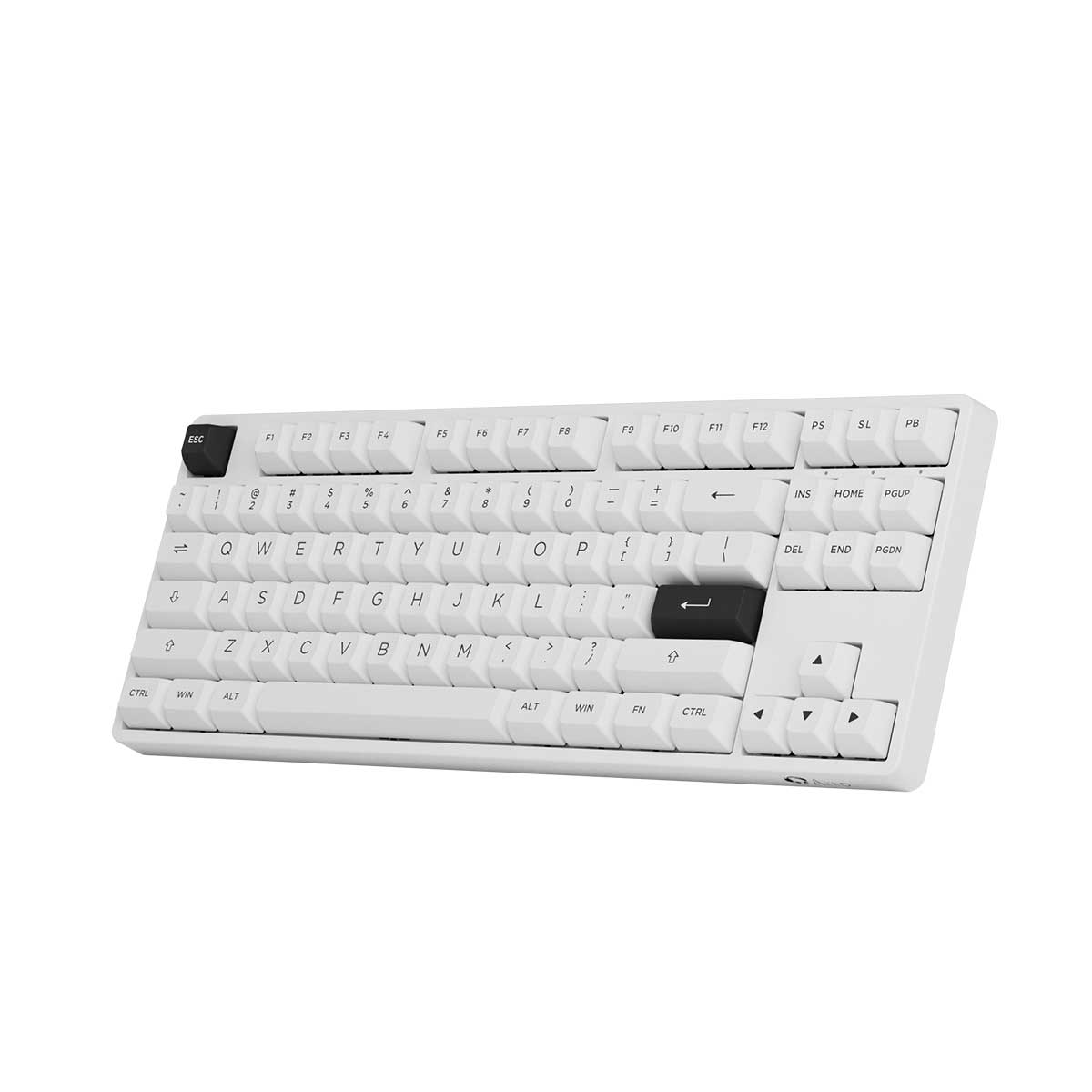 Akko 5087S VIA RGB Hot-Swappable Mechanical Keyboard Black on White (Gateron Orange-Lubed)