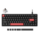 Keychron Lemokey X6 QMK Red Backlight 65% Wired Mechanical Gaming Keyboard (Brown Switch) (X6-A3)