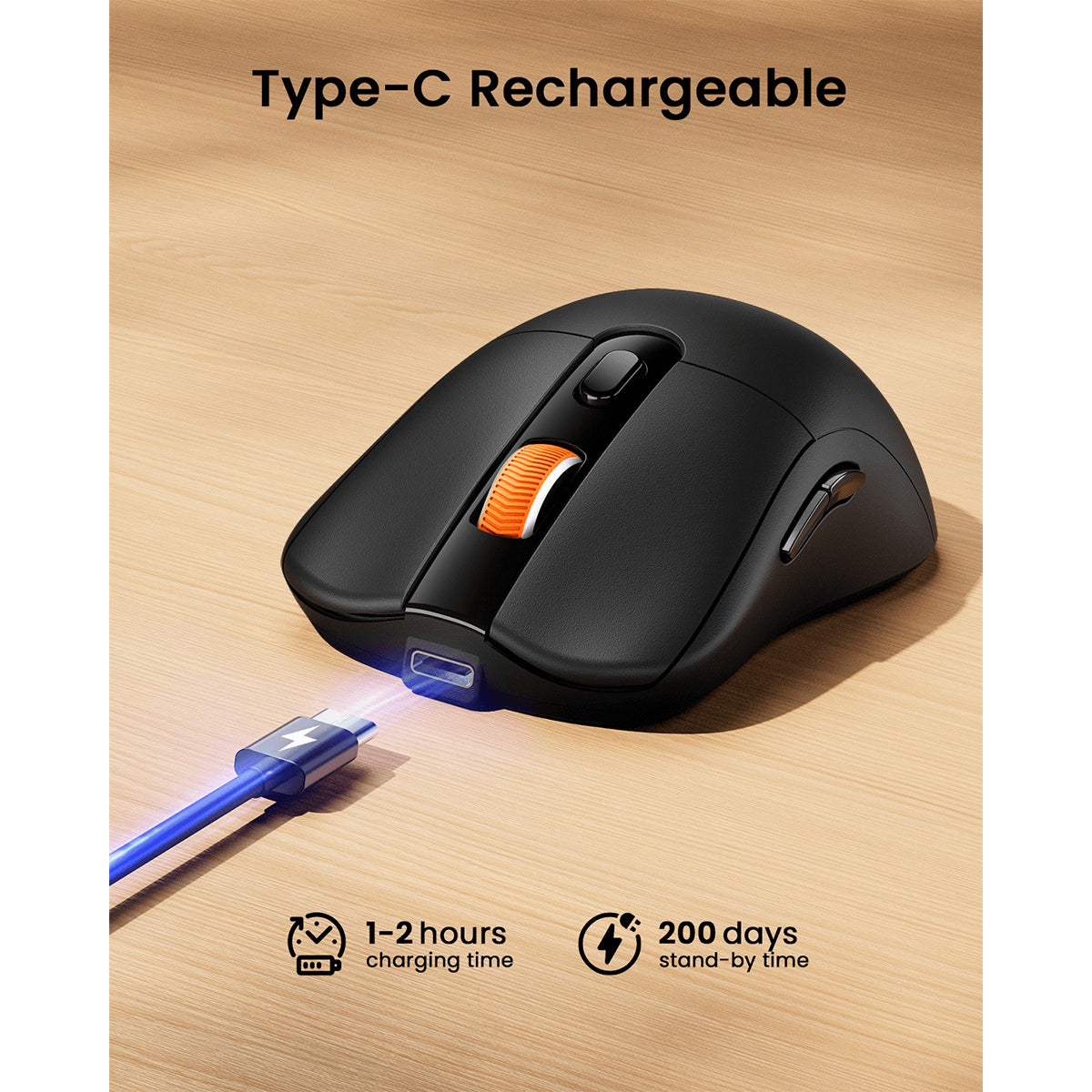 ProtoArc EM15 Bluetooth & 2.4G Dual Receiver Wireless Mouse (Black) (CP016268)