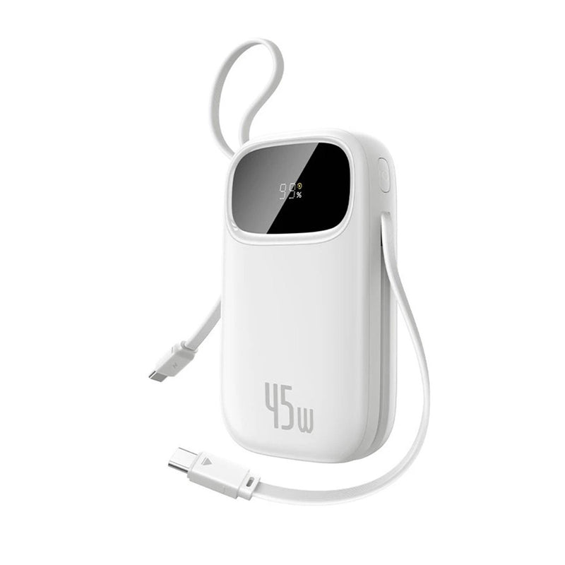 Baseus EnerFill FC31 Qpow 3 Digital Display Power Bank with Built-in USB-C + iP Cable 20000mAh 45W