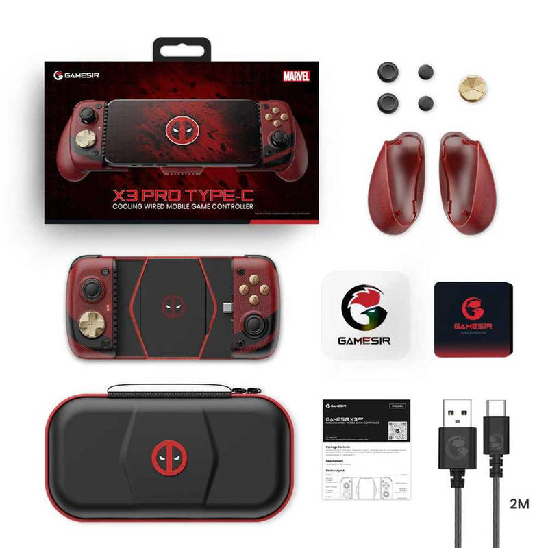 Gamesir X3 Pro Integrated Cooler Type-C Mobile Controller with Storage Case (DeadPool Special Edition)