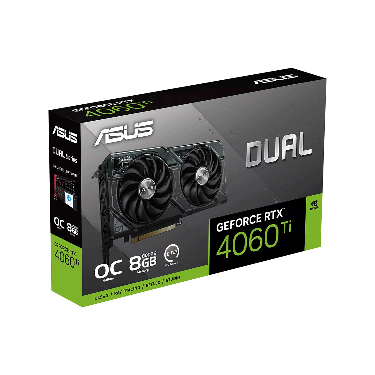 Asus Dual Geforce RTX 4060 Ti OC 8GB GDDR6 Graphics Card With Built-In M.2 SSD Slot