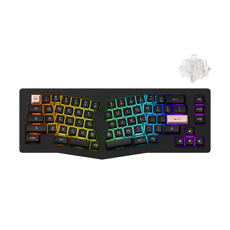 Akko ACR Pro Alice Plus RGB Hot-Swappable Mechanical Keyboard Spray Painted Black (Akko Crystal Switches)