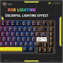 Onikuma G58 82-Key RGB Wired Hot-Swappable Mechanical Keyboard (Black, White) (Tea Axis Switch)