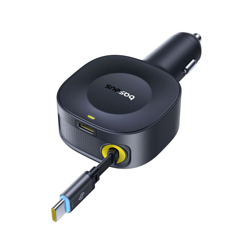 Baseus PrimeTrip VR2 Car Charger with Retractable Cable C+C 30W (Cosmic Black) (C0206400)