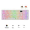 Tecware Spectre 96 RGB Tri-Mode 96-Key Gasket Mounted Mechanical Keyboard with Customizable LCD Display & Volume Knob (White) (Candy Red 48G Linear Switch, Coco Brown 55G Tactile Switch)