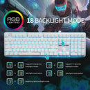 Royal Kludge RK918 Single-Mode RGB 108 Keys Wired Mechanical Keyboard White