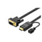 UGreen HDMI TO VGA Converter Round Cable - 1.5M (Black) (MM101/30449)