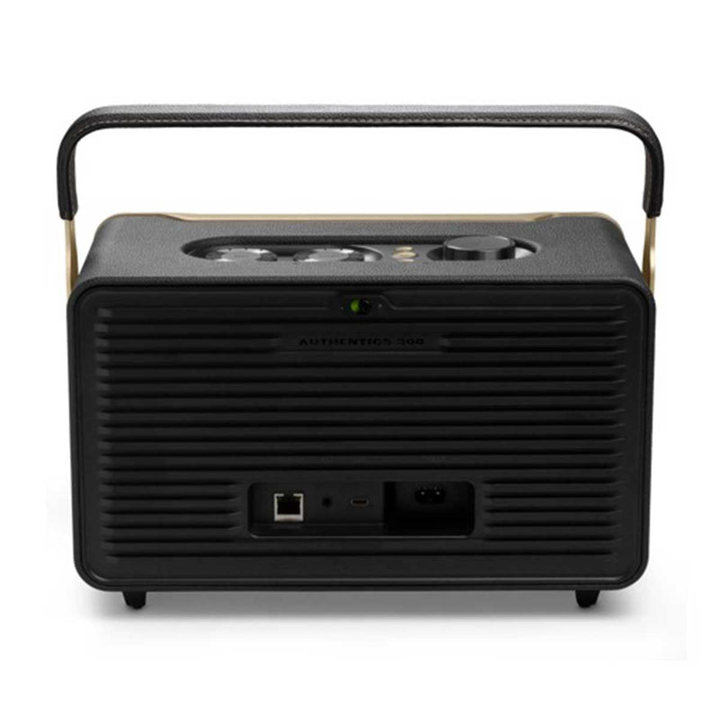 JBL Authentics 300 Portable Smart Home Speaker w/ WiFi/ Bluetooth & Voice Assistants w/ Retro Design (Black)