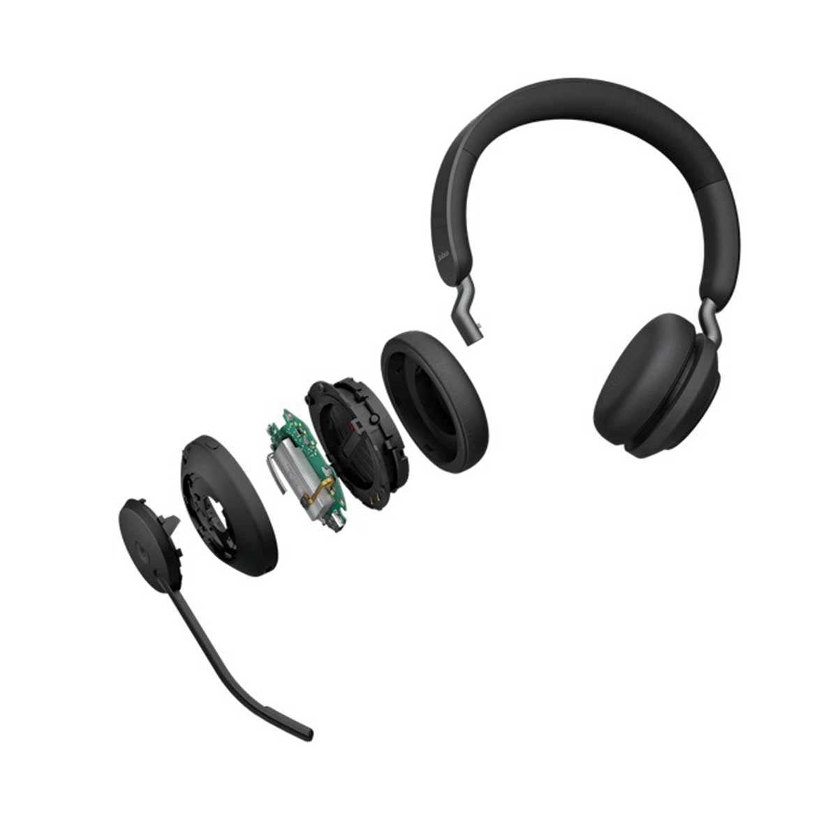 Jabra Evolve2 65 LINK380A MS Stereo USB-A Wireless Headset With Charging Stand (Black)