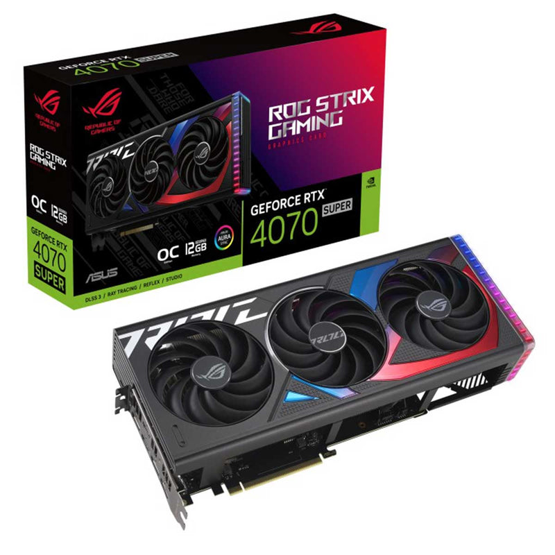 Asus ROG Strix Geforce RTX 4070 Super OC 12GB GDDR6X Gaming Graphics Card