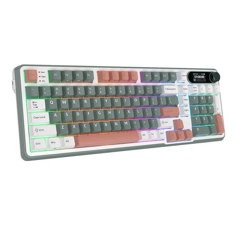 Royal Kludge RK-S98 Tri-Mode RGB 98 Keys Hot Swappable Mechanical Keyboard Camping