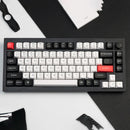 Keychron Q1 HE QMK 75% Fully Assembled Knob RGB Backlight Hot-Swappable Wireless Magnetic Switch Keyboard (Carbon Black, Shell White) (Gateron Double-Rail Magnetic Nebula Switch) (Q1H-M1)