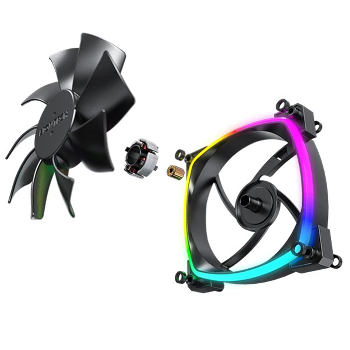 Montech AX120 PWM 120mm ARGB Reverse Single Fan Kit (Black, White)