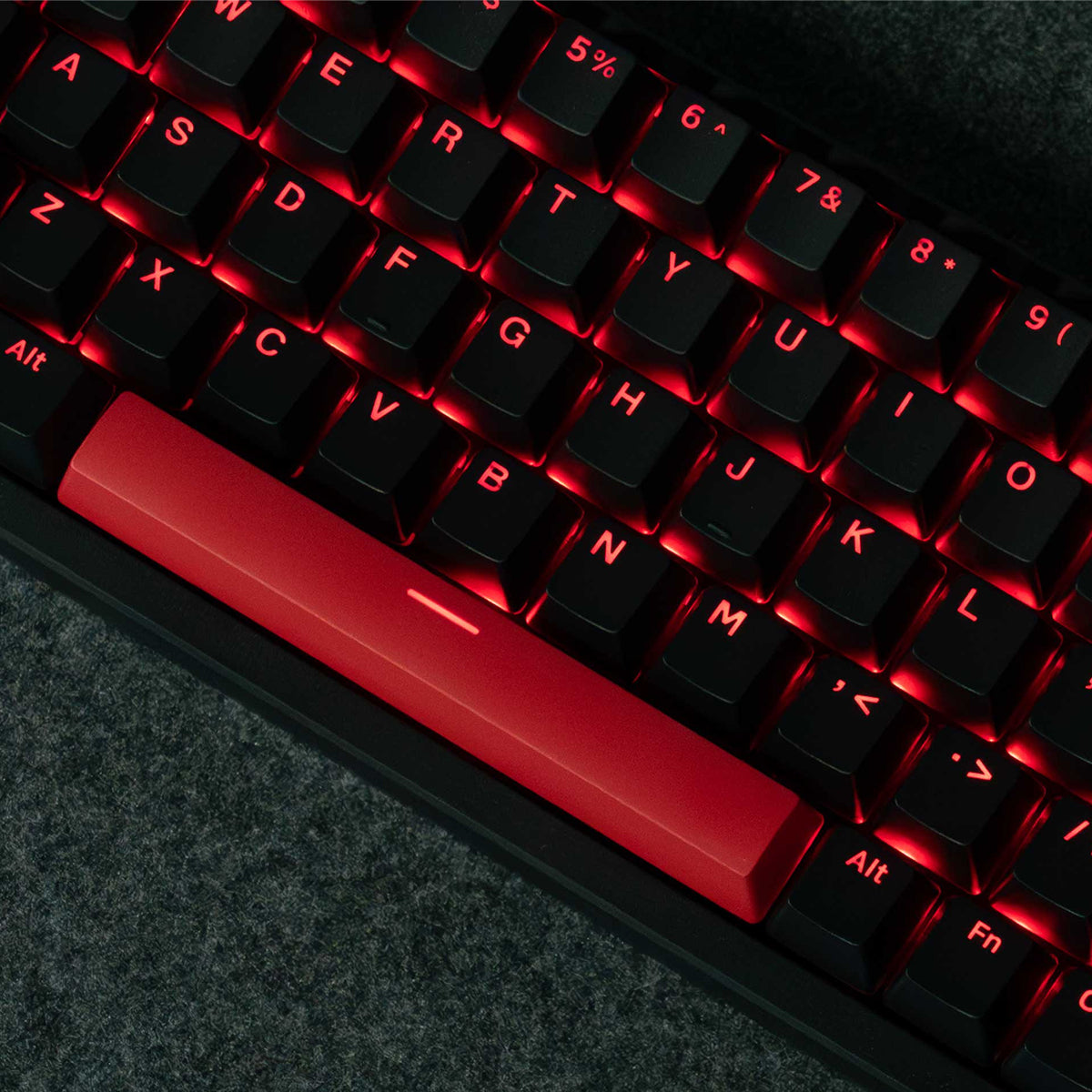 Keychron Lemokey X6 QMK Red Backlight 65% Wired Mechanical Gaming Keyboard (Brown Switch) (X6-A3)