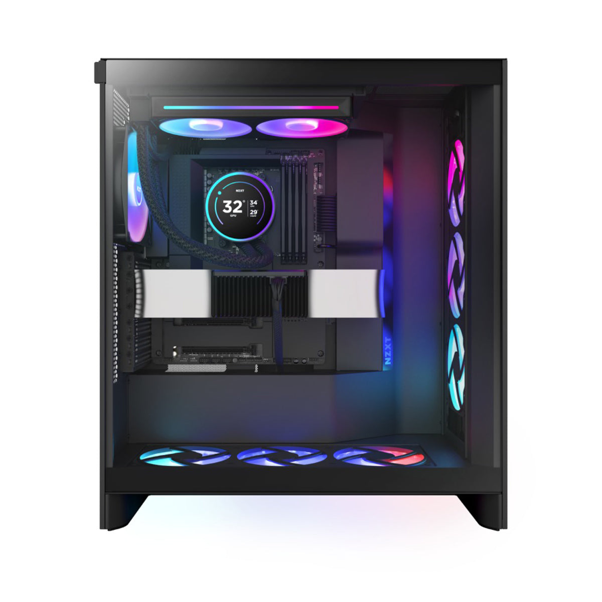 NZXT Kraken Elite 240 RGB 240mm AIO Liquid Cooler with IPS LCD & RGB Core Single-Frame Fan (Black, White) (RL-KR24E-B2, RL-KR24E-W2)

