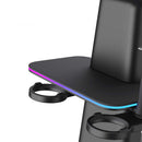 Kiwi Design RGB Vertical Charging Stand For Meta Quest 2 / Meta Quest 3 / Meta Quest Pro (BLACK) (QC03)