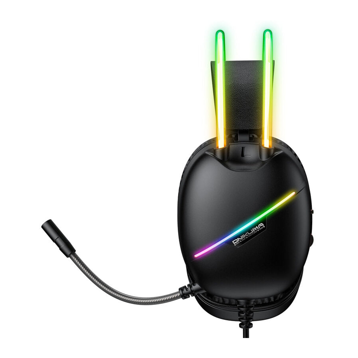 Onikuma X33 RGB Wired Gaming Headset with Noise Cancelling Microphone (Black, Pink)