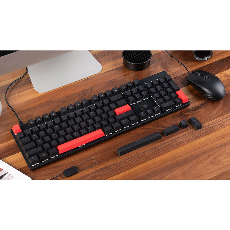 Keychron Lemokey X2 QMK Red Backlight Full Size Wired Mechanical Gaming Keyboard With M55 Mouse Combo (Brown Switch, Red Switch) (X2-C3, X2-C1)