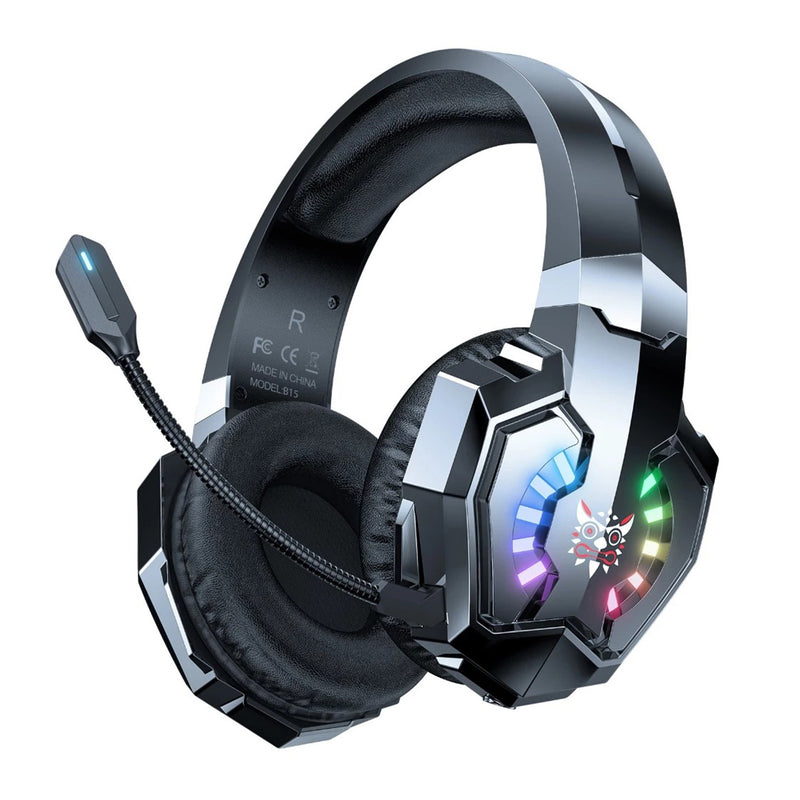 Onikuma B15 RGB Tri-Mode Gaming Headset with Microphone (Black)
