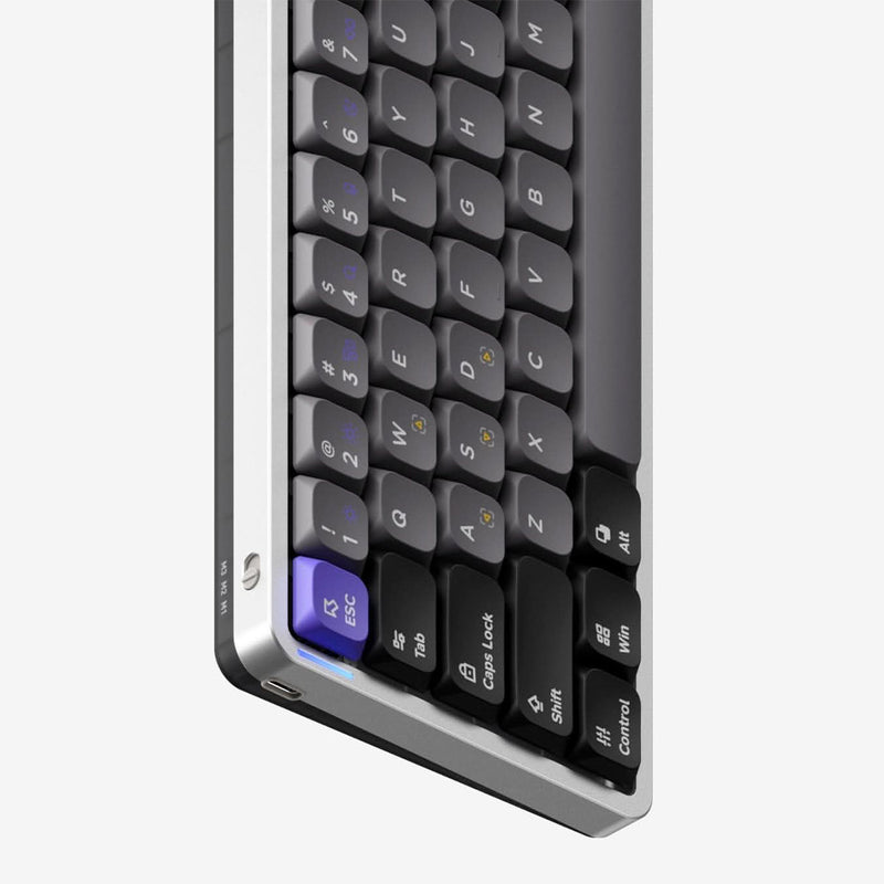 NuPhy Air60 HE RGB 61-Key Magnetic Switch Gaming Keyboard (Low-Profile Magnetic Jade Switch) (Space Silver)