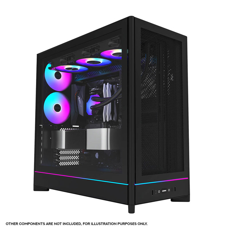 Montech HS01 Pro ATX Mid-Tower Mesh Front & TG Side Panel PC Case | DataBlitz