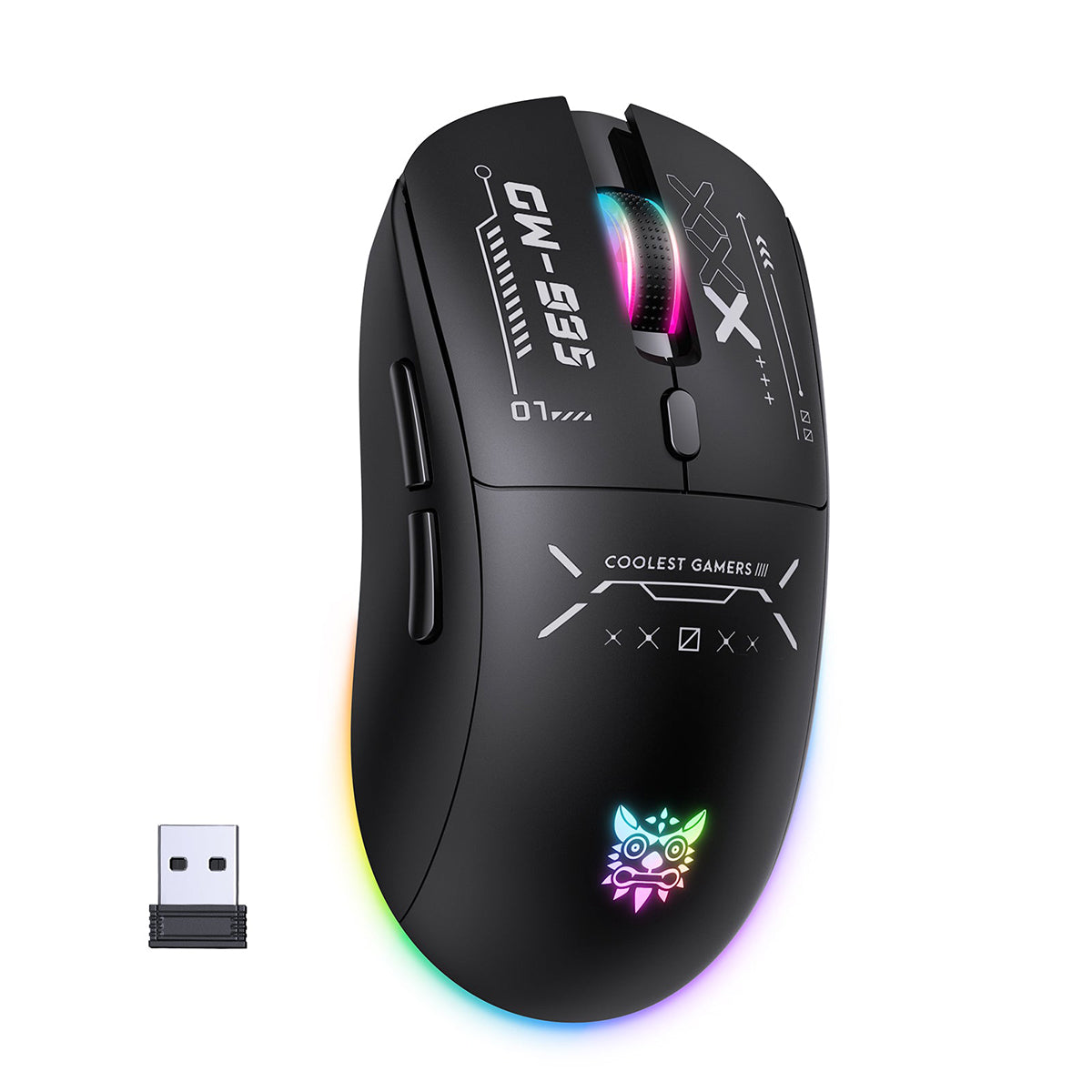Onikuma CW935 RGB Tri-Mode Wireless Gaming Mouse (Black)