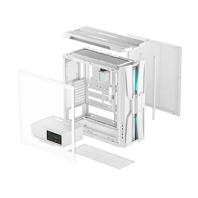 DeepCool Genome III Full-Tower Premium Case with Integrated Liquid Cooling (Black, White) (R-GENOME-BKALA3-G-3, R-GENOME-WHALA3-G-3)