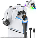 OIVO Controller Charging Station with Headset Holder for 2023 PS5 Disc & Digital Edition (White) (NG-P5301)